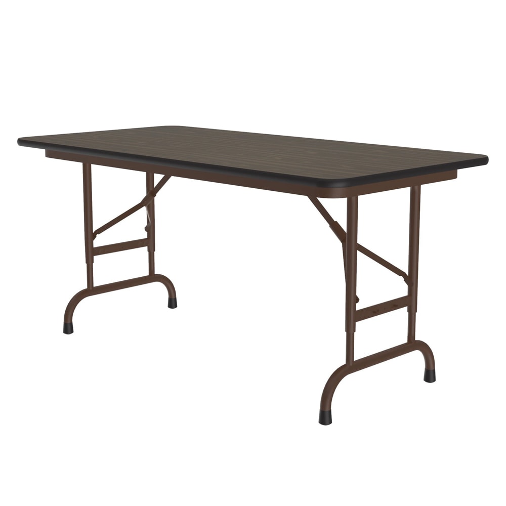 228-CFA2448M01 48" Rectangular Folding Table w/ Walnut Melamine Top, 32"H