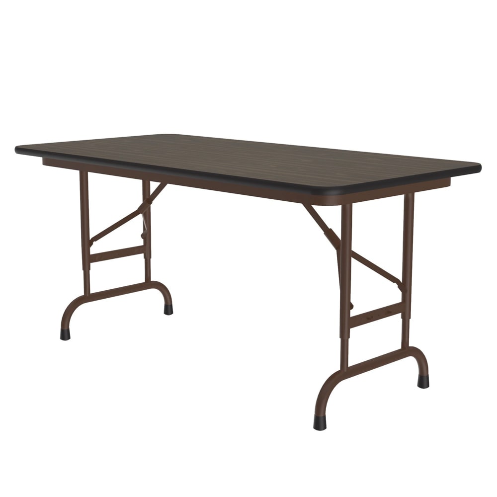 228-CFA2448PX01 48" Rectangular Folding Table w/ Walnut Top, 32"H
