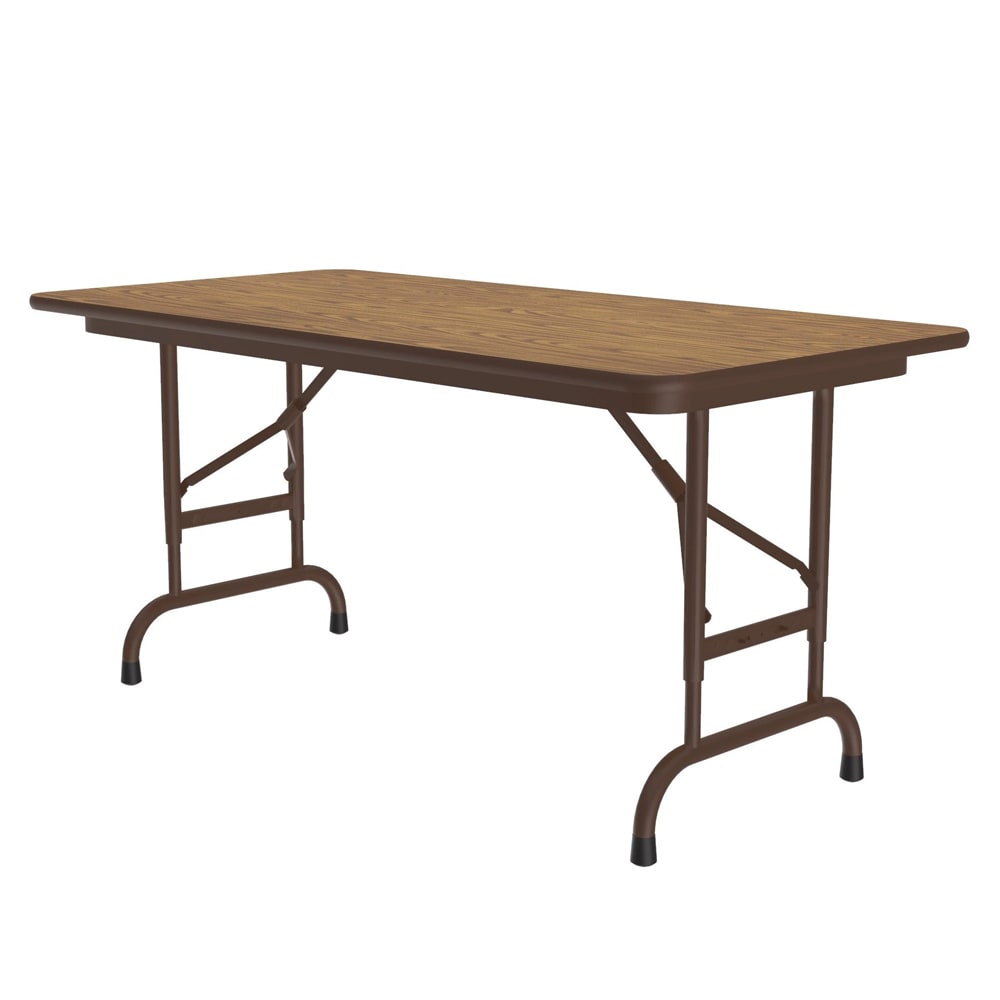 228-CFA2448PX06 48" Rectangular Folding Table w/ Medium Oak Top, 32"H