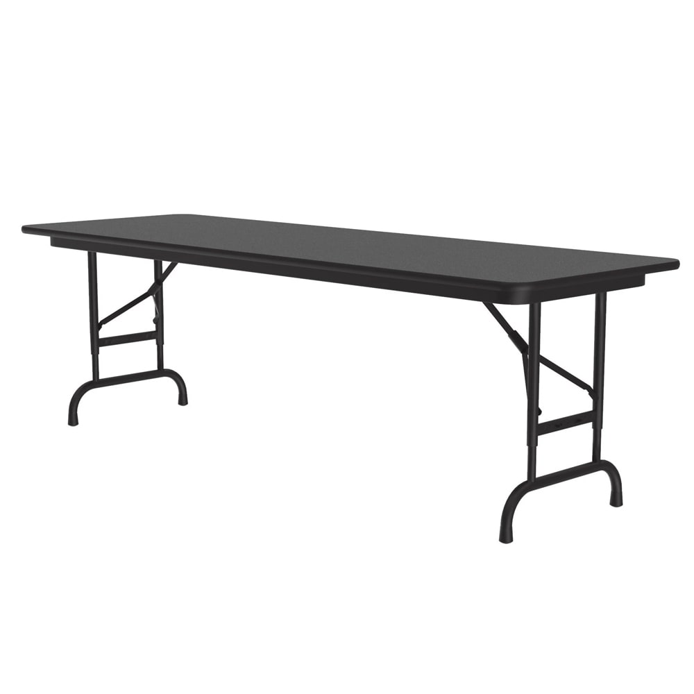 228-CFA2460M07 60" Rectangular Folding Table w/ Black Granite Melamine Top, 32"H