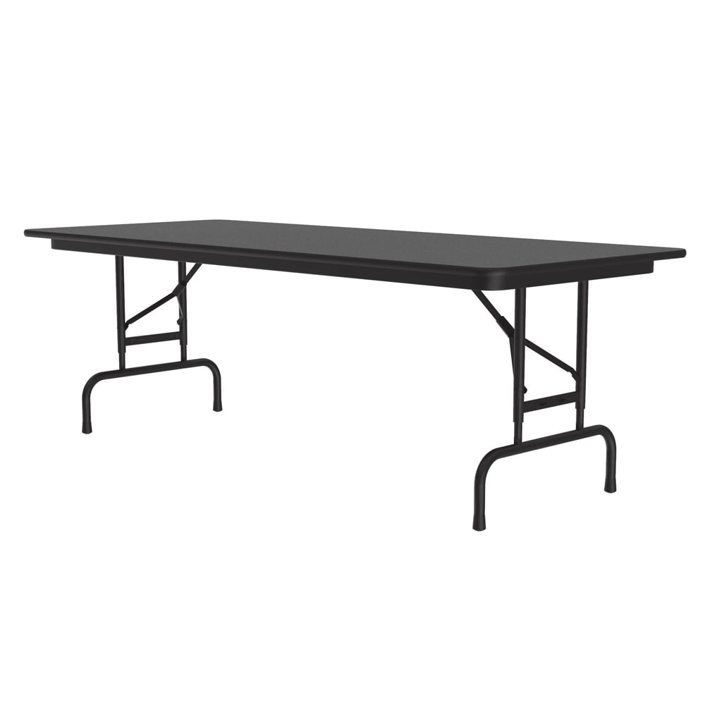 228-CFA3060M07 60" Rectangular Folding Table w/ Black Granite Melamine Top, 29"H