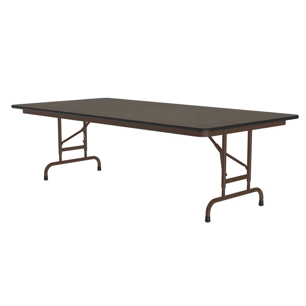 228-CFA3696M01 96" Rectangular Folding Table w/ Walnut Melamine Top, 32"H