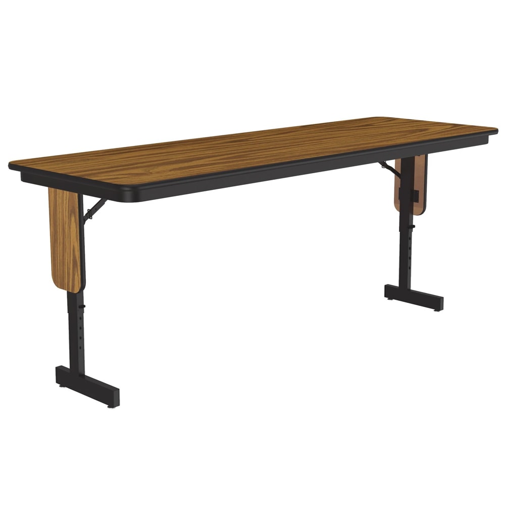 228-SPA2496PX06 24 x 96" Panel Leg Seminar and Training Table, Adjusts to 32" H, Oak/Bl...