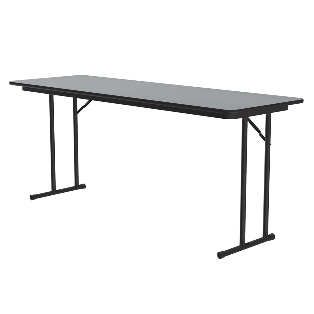 228-ST2472PX15 Off Set Leg Seminar Table w/  3/4" High Pressure Top, 24 x 72", Gray Gra...