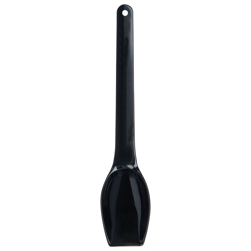 028-50903 11" Salad Spoon w/ Flat Edge, Plastic, Black