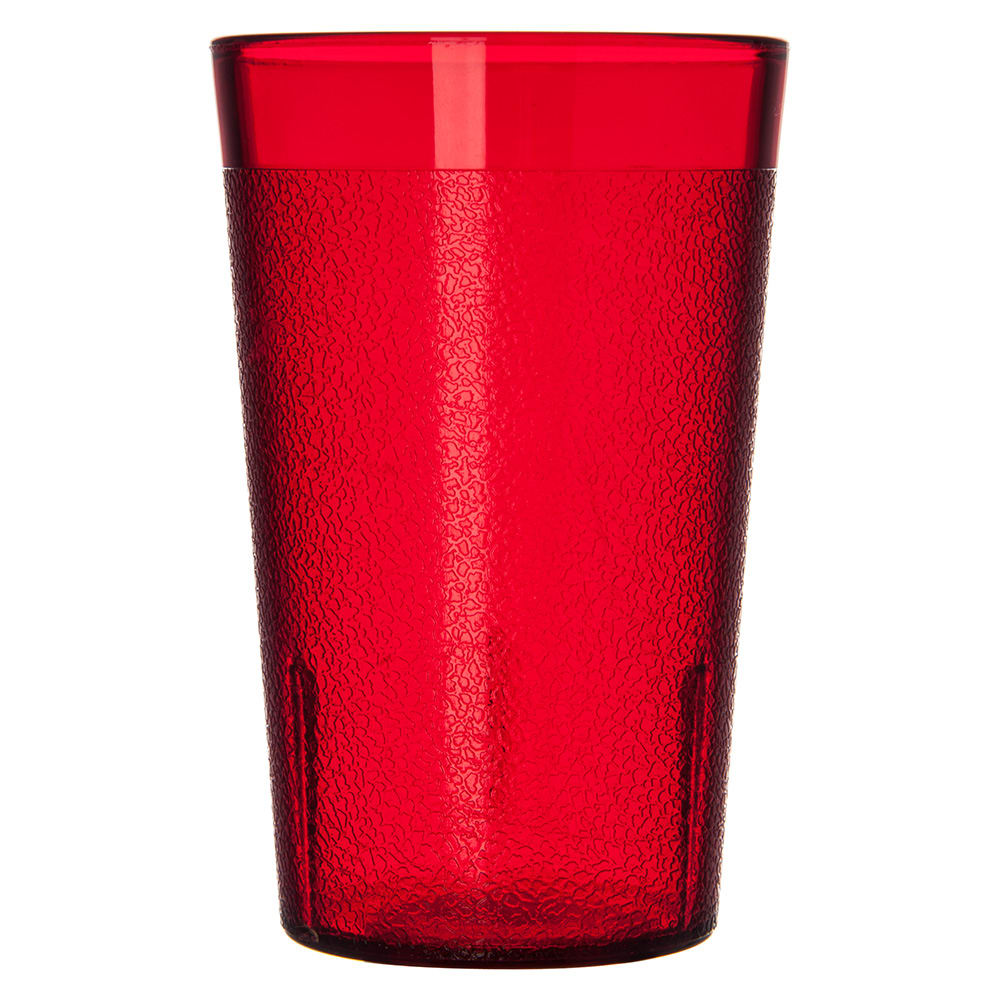 028-5506R 9 1/2 oz Ruby Textured Plastic Tumbler