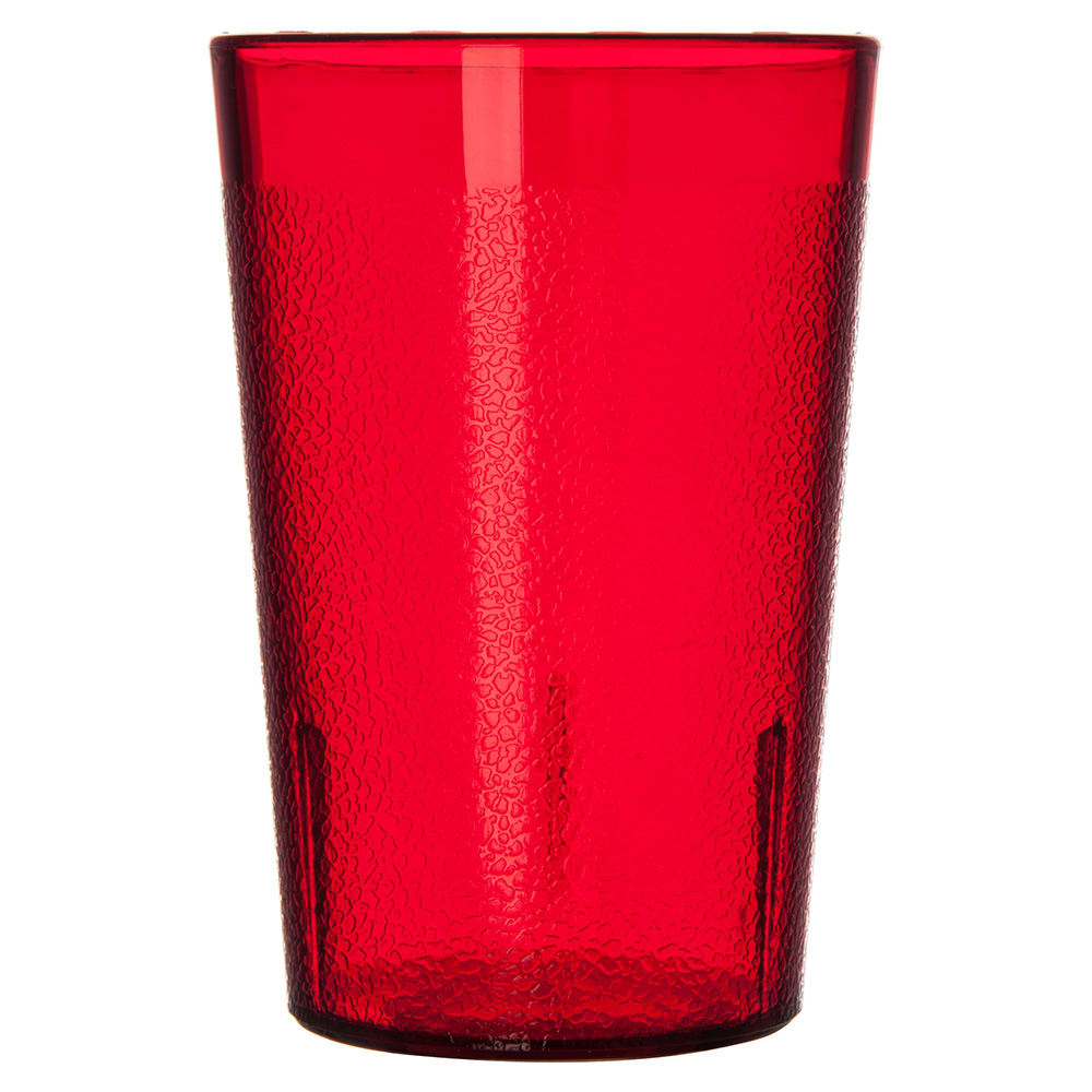 028-5526R 8 oz Ruby Textured Plastic Tumbler