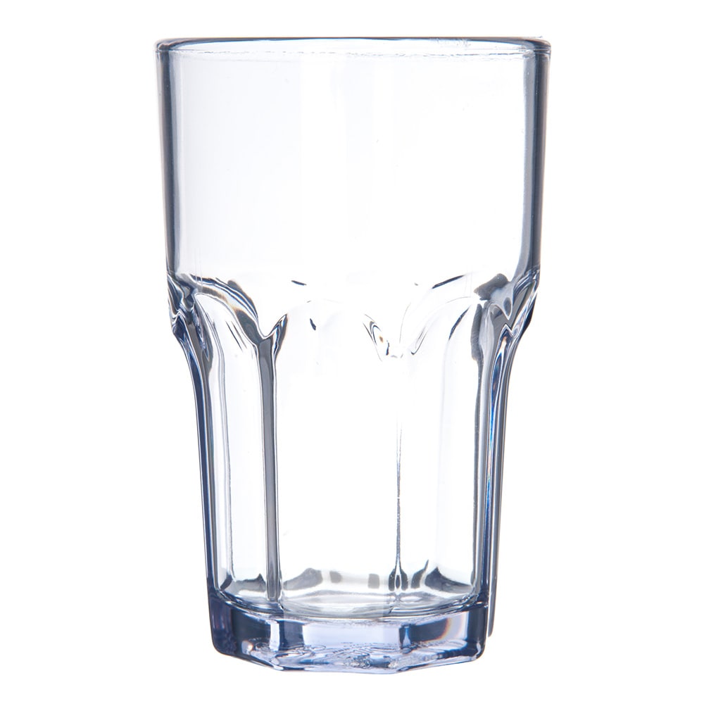 028-581007 10 oz Clear Faceted Plastic Tumbler