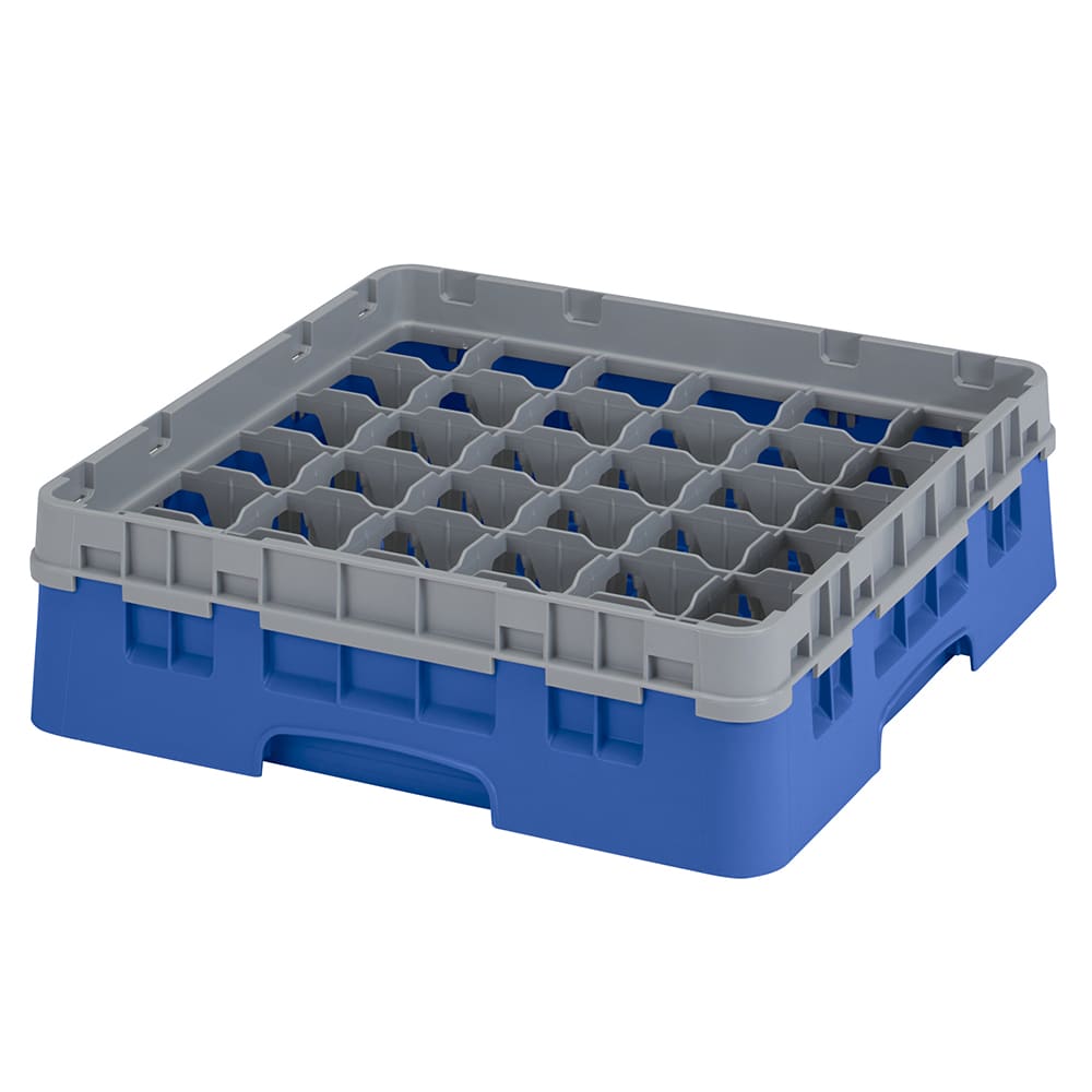 144-36S318168 Camrack® Glass Rack w/ (36) Compartments - (1) Gray Extender, Blue