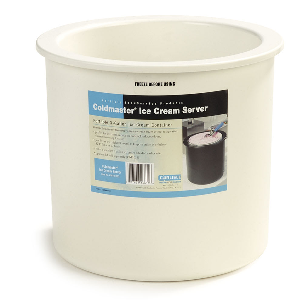 Carlisle CM101202 3 gal Ice Cream Server - Clear/White