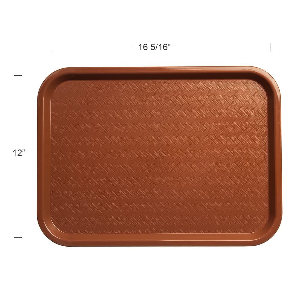 028-CT1216LB Plastic Cafeteria Tray - 16 3/10" L x 12"W, Light Brown