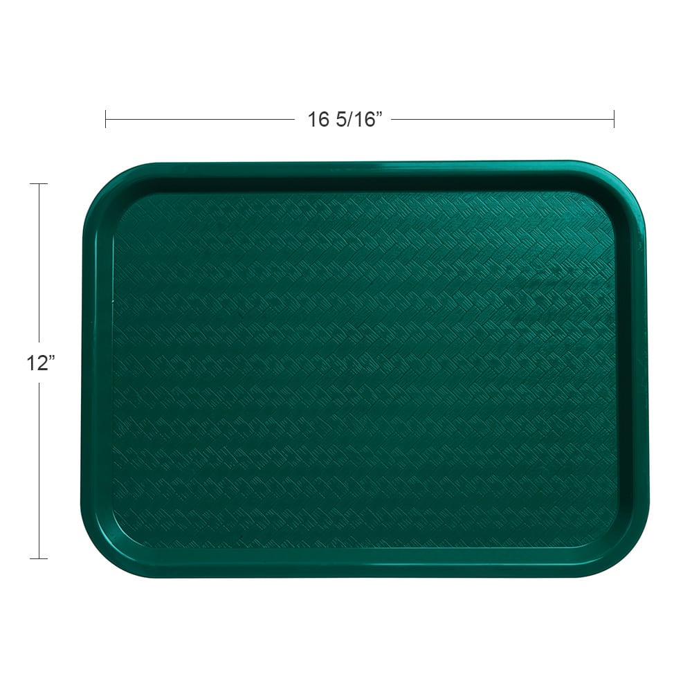 028-CT1216T Plastic Cafeteria Tray - 16 3/10" L x 12"W, Teal