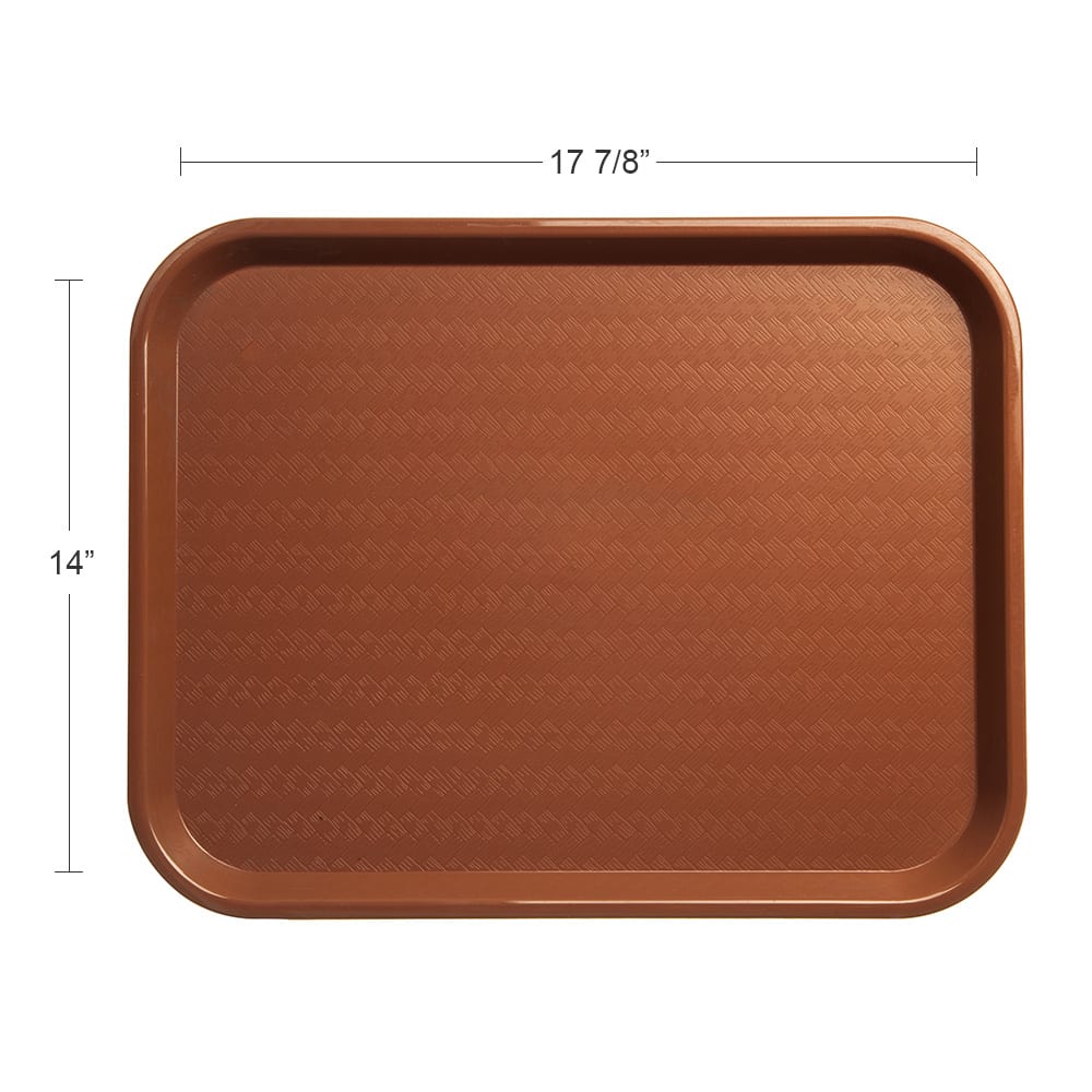 028-CT1418LB Plastic Cafeteria Tray - 17 4/5"L x 14"W, Light Brown