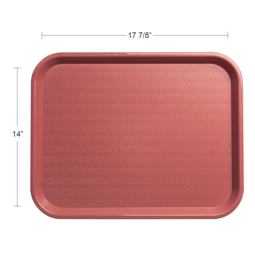 028-CT1418M Plastic Cafeteria Tray - 17.8"L x 14"W, Mauve