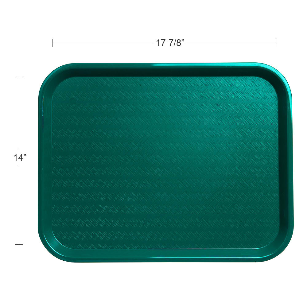 028-CT1418T Plastic Cafeteria Tray - 17 4/5"L x 14"W, Teal