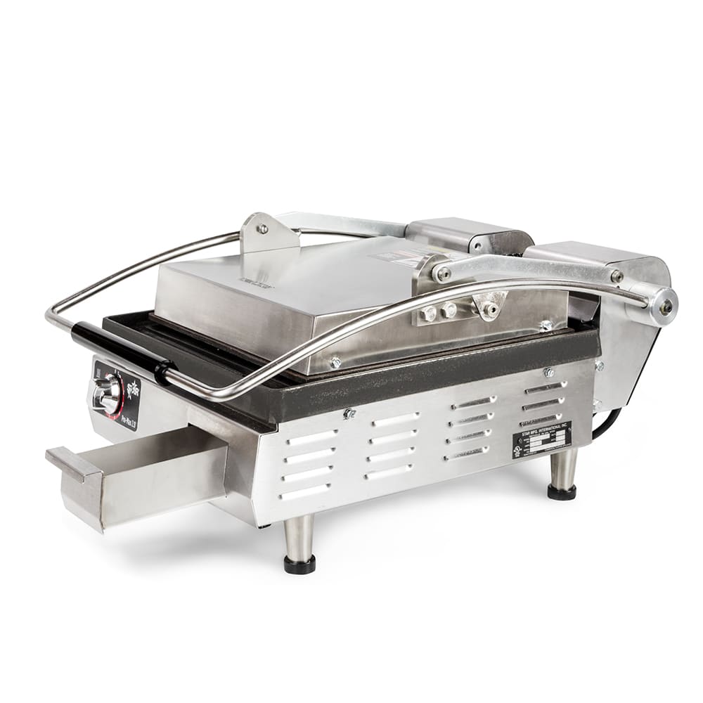 Star PST14IGT Single Commercial Panini Press w/ Cast Iron Grooved