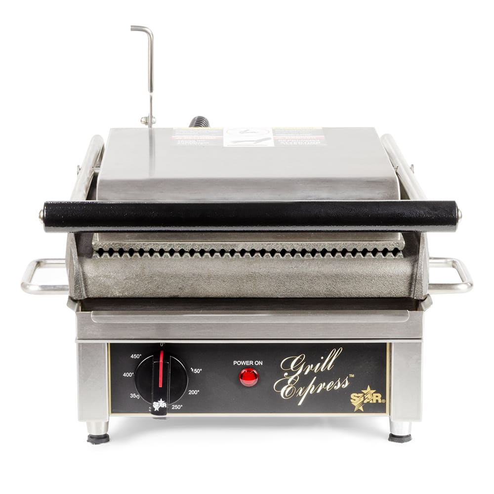 Grill Express GX10IG Sandwich Grill – 10″ Wide – Grooved Platens – 120V -  Star Manufacturing