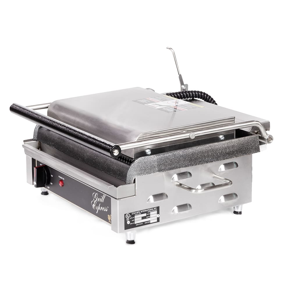 Galaxy P65SG Single Panini Grill w/ Grooved & Smooth Plates