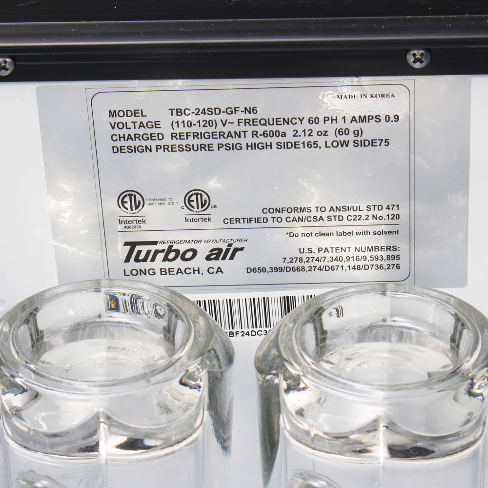 Turbo Air TBC-24SD-GF-N6 Commercial Glass & Restaurant Supply