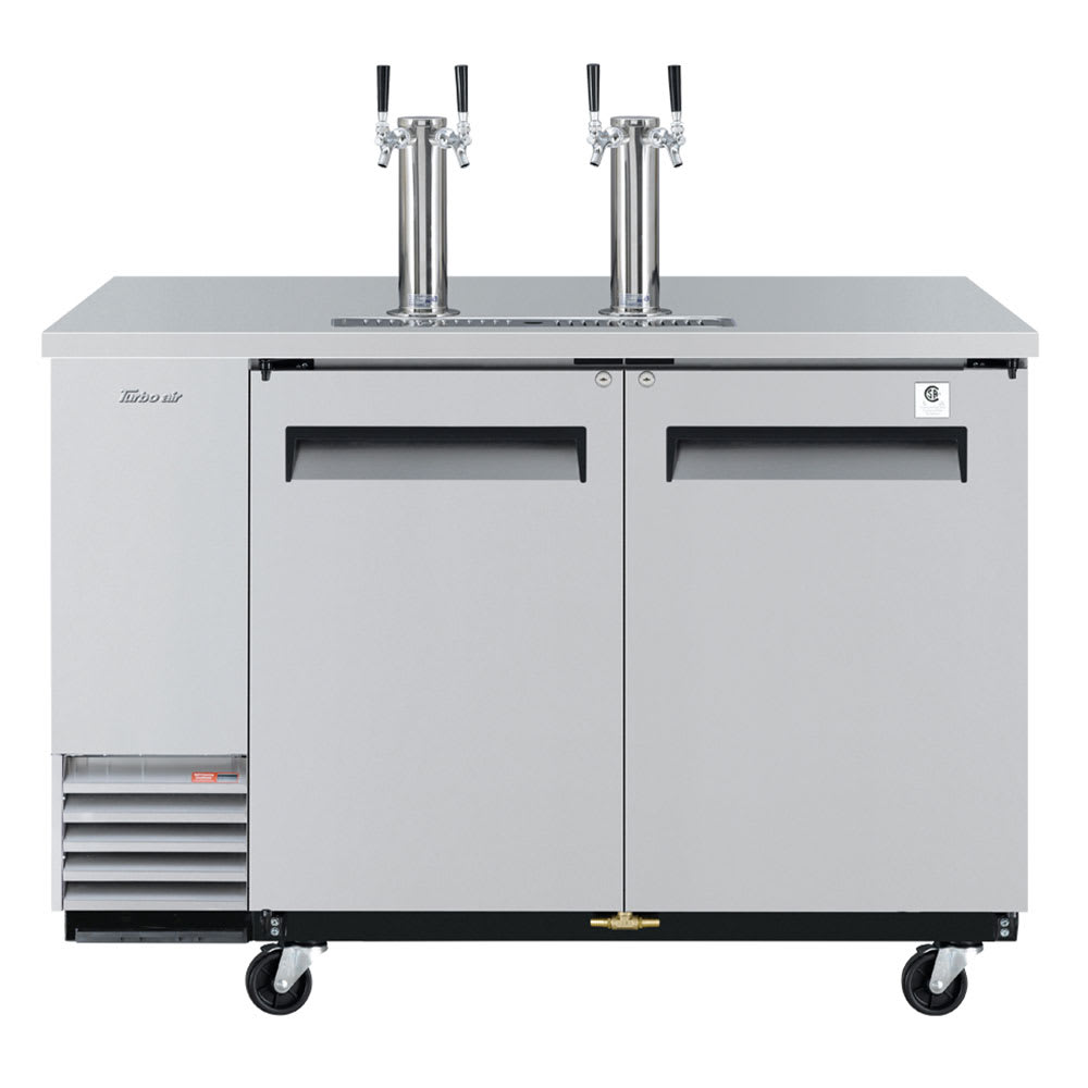 083-TBD2SD 59" Draft Beer System w/ (2) Keg Capacity - (2) Columns, Stainless, 115v
