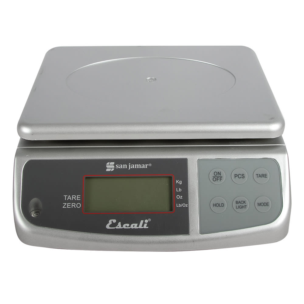 San Jamar / Escali SCDGM33 33 lb. Multi-Function Digital Portion Control Kitchen  Scale