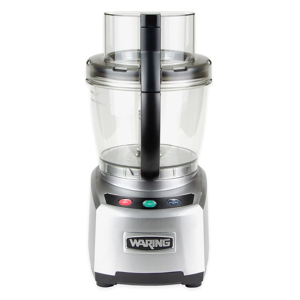 Waring WFP16SCD Dice Combination Food Processor with 4 Qt. Clear Bowl,  Continuous Feed Attachment, and 3