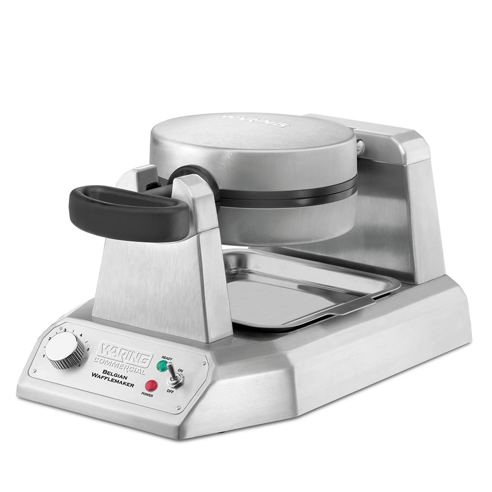 Adcraft BWM-7/R Single Classic Belgian Waffle Maker w/ Cast Aluminum Grids, 1080W