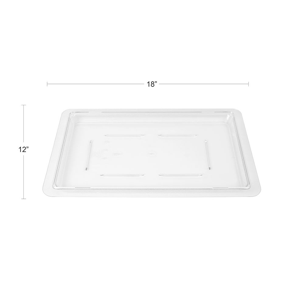 Cambro 1826CCW135 Camwear 26 x 18 Clear Flat Lid for Food Storage Box