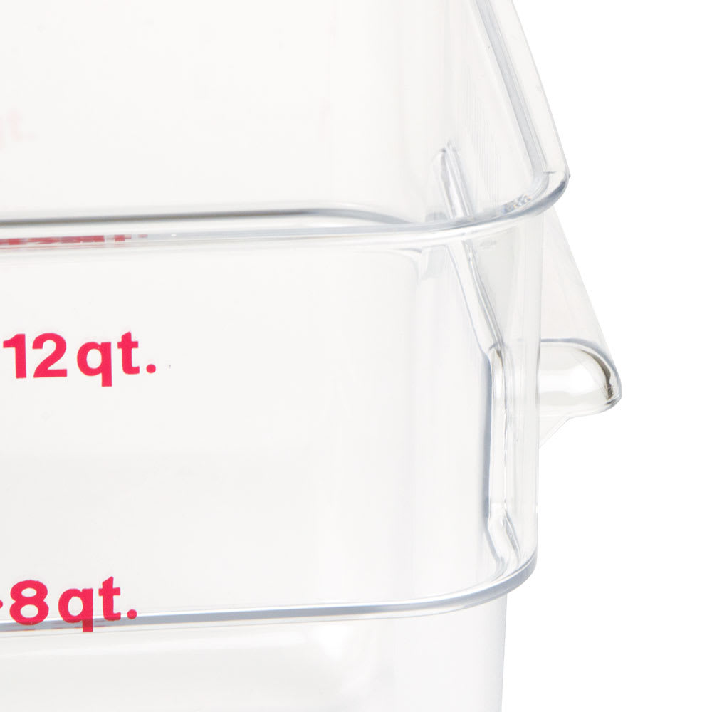 Rubbermaid 12 Qt. Clear Square Polycarbonate Food Storage Container