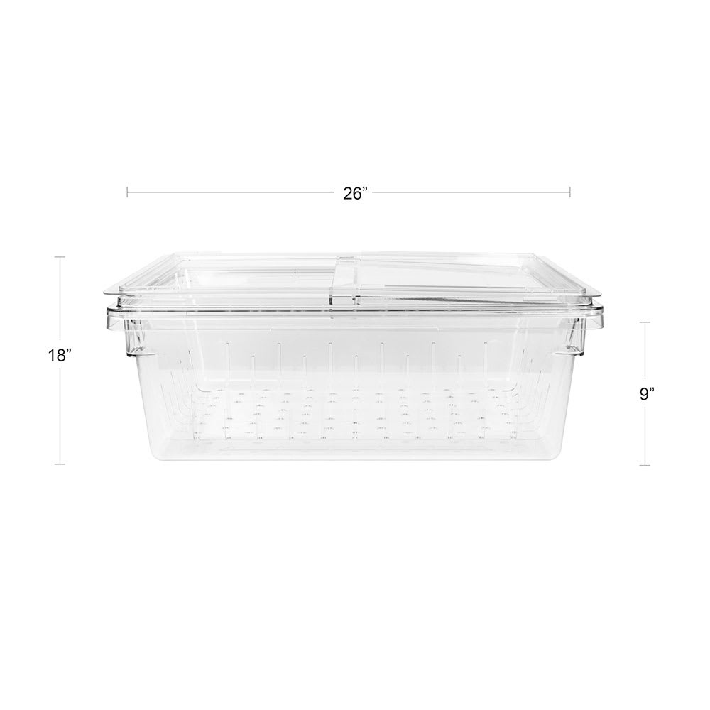 Cambro 18268CLRKIT135 Camwear Colander/Storage Box Kit Full Size, 8"D