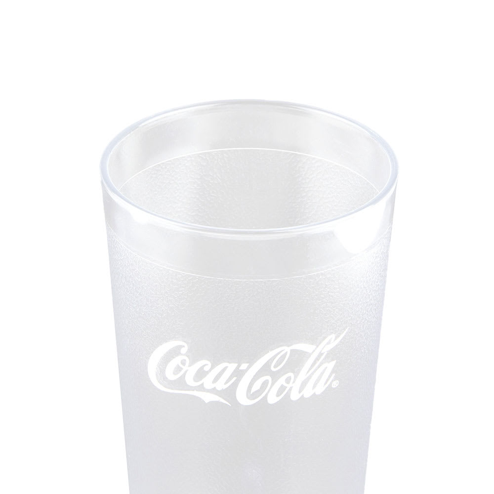 GET 6620-CC 20 oz. Clear Coca-Cola® SAN Plastic Pebbled Tumbler - 72/Case
