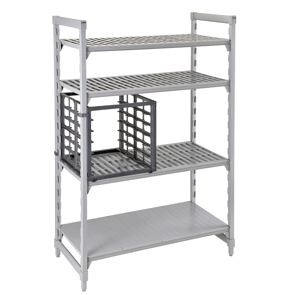 Cambro Camshelving CSUPR1826S6580 Premium Or Element Series 6-Full Size  Brushed Graphite Sheet Pan Rack