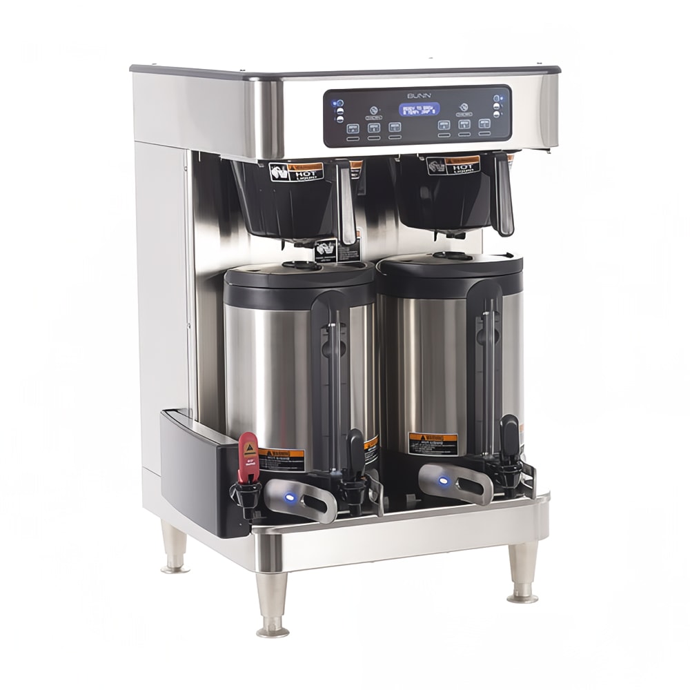 Bunn ICB TWIN SH Twin Automatic Coffee Brewer for Soft Heat® Thermal  Servers - Stainless, 120-240v/1ph (51200.0100)