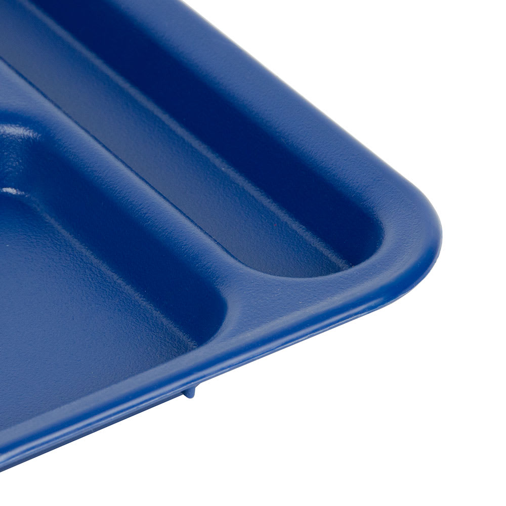 Navy Blue, 6-Compartment Polypropylene Lunch Tray, 24/PK