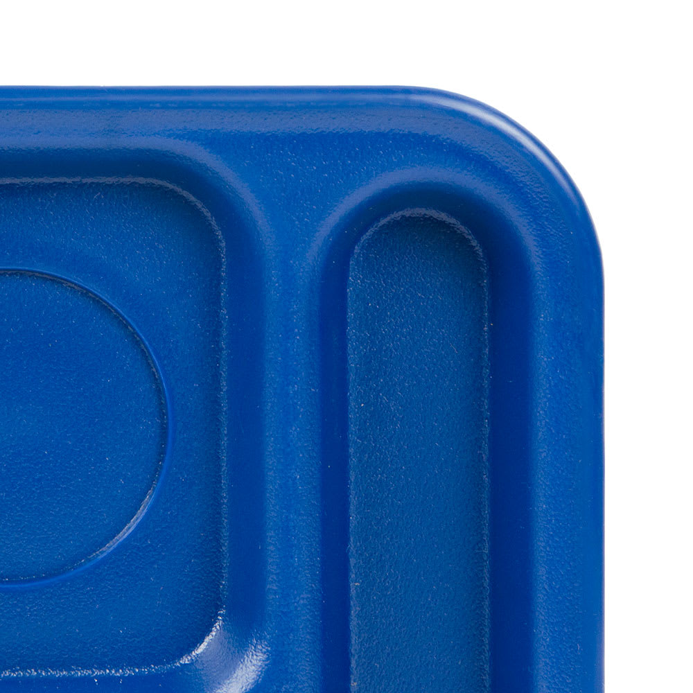 Cambro 10 inch x 14.5 inch School Compartment Navy Blue Tray, 24 Each, 1 per Case, Price/Case