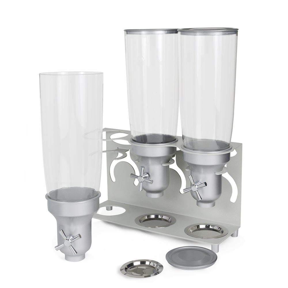 CalMil 3517339 Countertop Cereal Dispenser, (3) 5 liter Hoppers