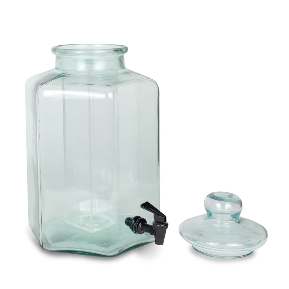 Cal-Mil 3553ICE Glass 2 Gallon Beverage Dispenser with Ice Chamber - 9 7/8  x 11 x 17 1/4