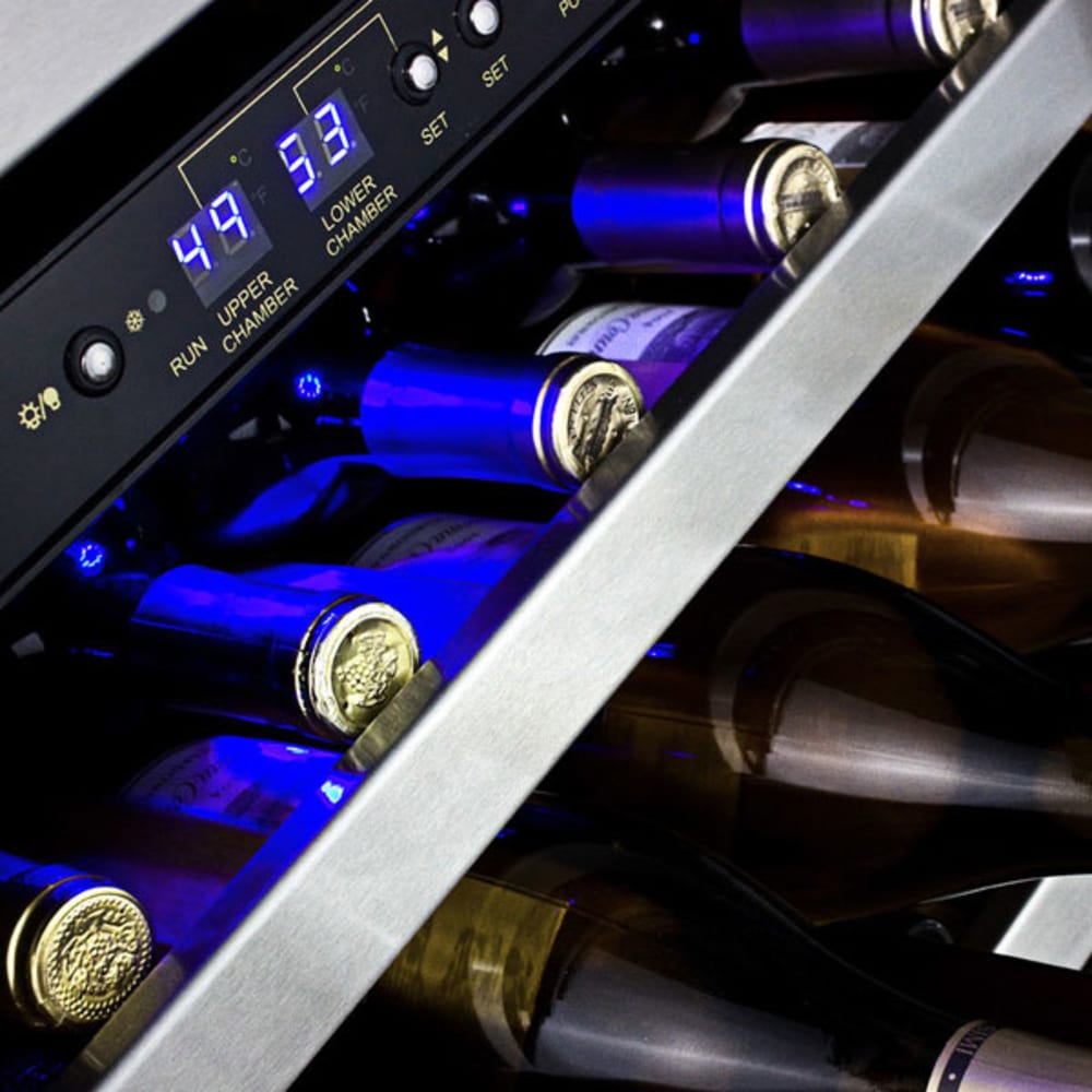 Summit SWC530LBIST Wine Cellar w/ 2Zones, Reversible Locking Door