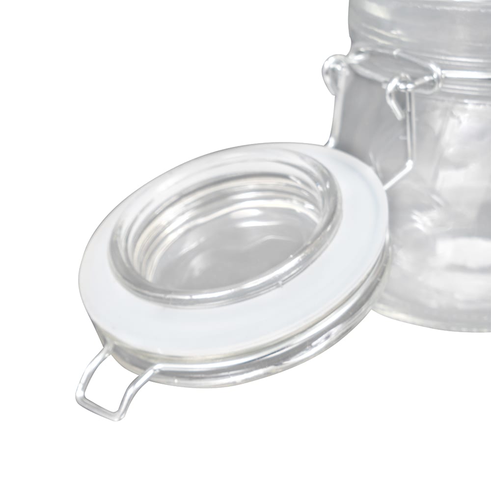 American Metalcraft HMMJ1 1.5 oz. Glass Miniature Hinged Apothecary Jar