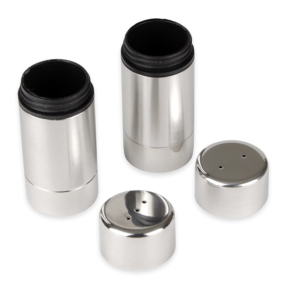 American Metalcraft CSPR1 2.5 oz. Ceramic Round Salt and Pepper Shaker Set