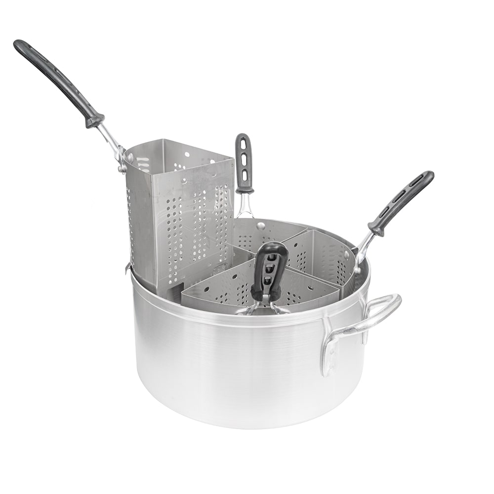 175-68127 18 1/2 qt Pasta/Vegetable Cooker Set - (4)3 qt Stainless Insets, Aluminum
