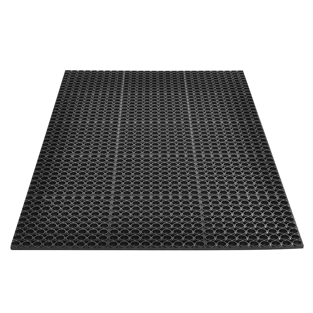 Notrax Challenger Wet Condition Floor Mat T25 NOTRAX T-25 BLK 3 X 5, 3 ft x  5 ft, Rubber, Black