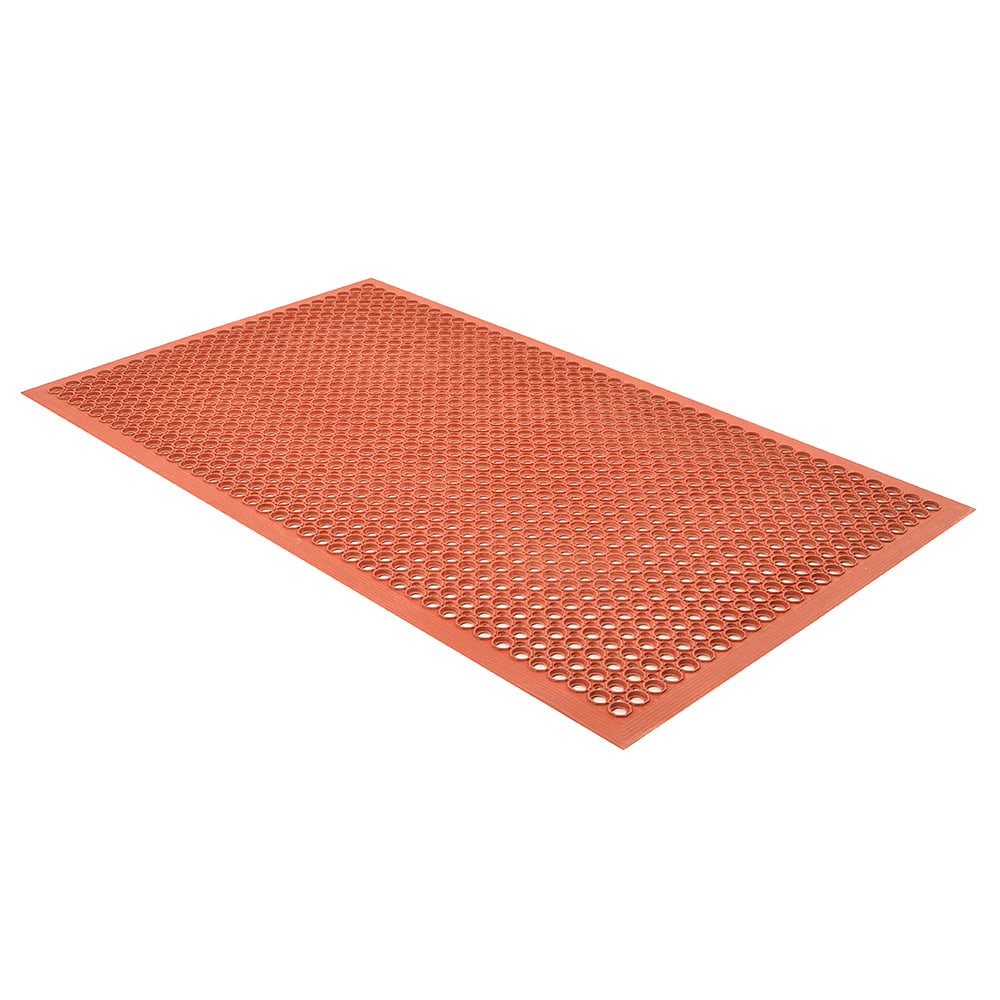 Red Anti-Fatigue Grease-Resistant Floor Mat Commercial Grade