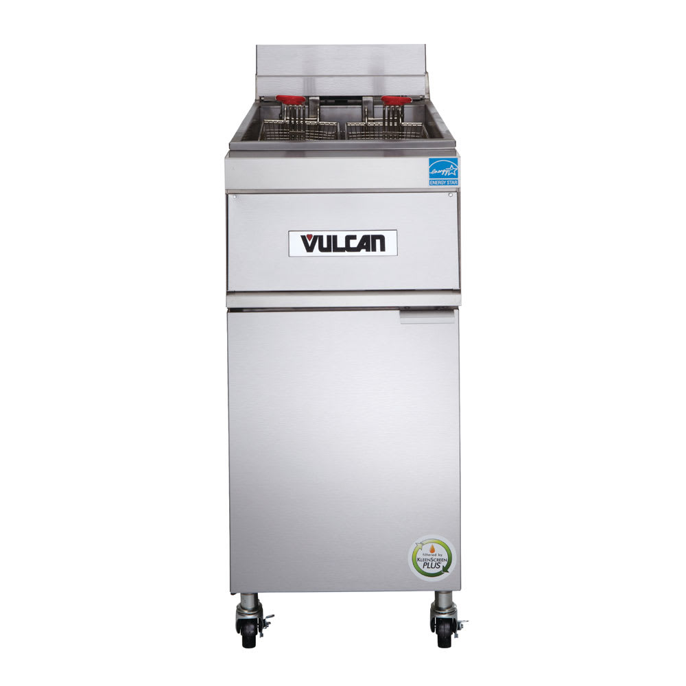 Vulcan 4ER50AF (4) 50 lb. Full Frypots Electric Floor Fryer