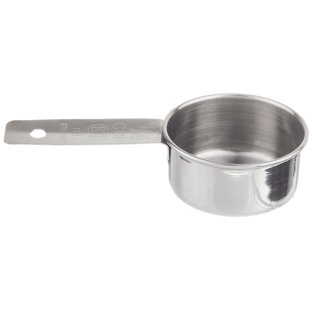 Tablecraft Stainless Steel Measuring Cup, 1/4 Cup