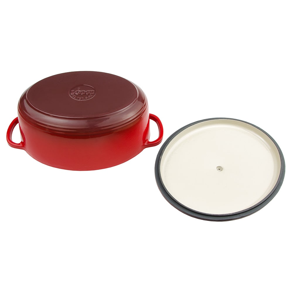 Enamel Oval Dutch Oven 7 qt. (Red) by Lodge –