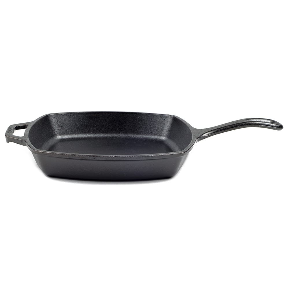 261-L8SQ3 10 1/2" Square Seasoned Cast Iron Skillet w/ Handles