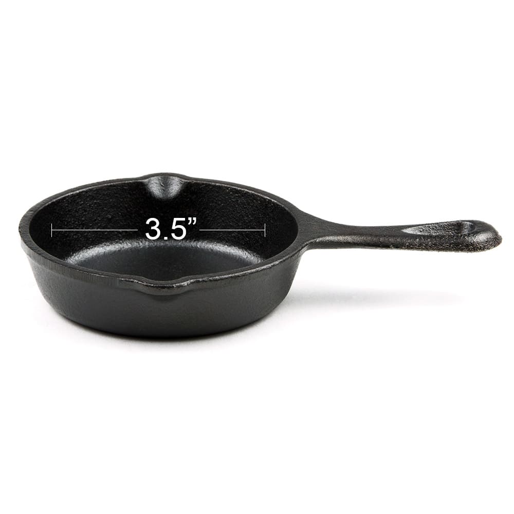 261-LMS3 3 1/2" Round Cast Iron Seasoned Mini Skillet