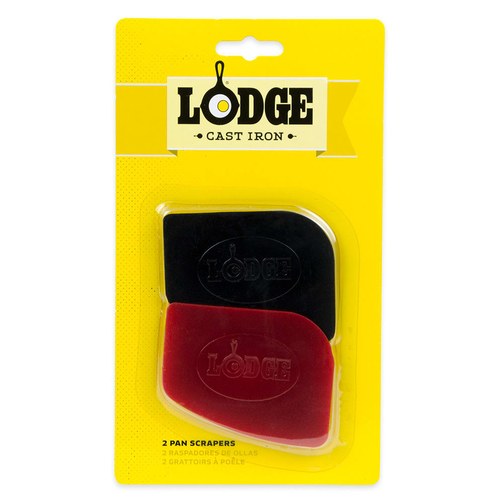 Lodge SCRAPERPK Pan Scraper Set w/ 1 Red & 1 Black, Polycarbonate