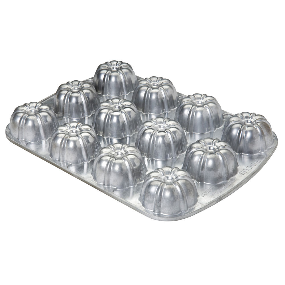 268-952837 Fluted Non Stick Muffin Pan For (12) 2 5/8 Muffins, Cast Aluminum